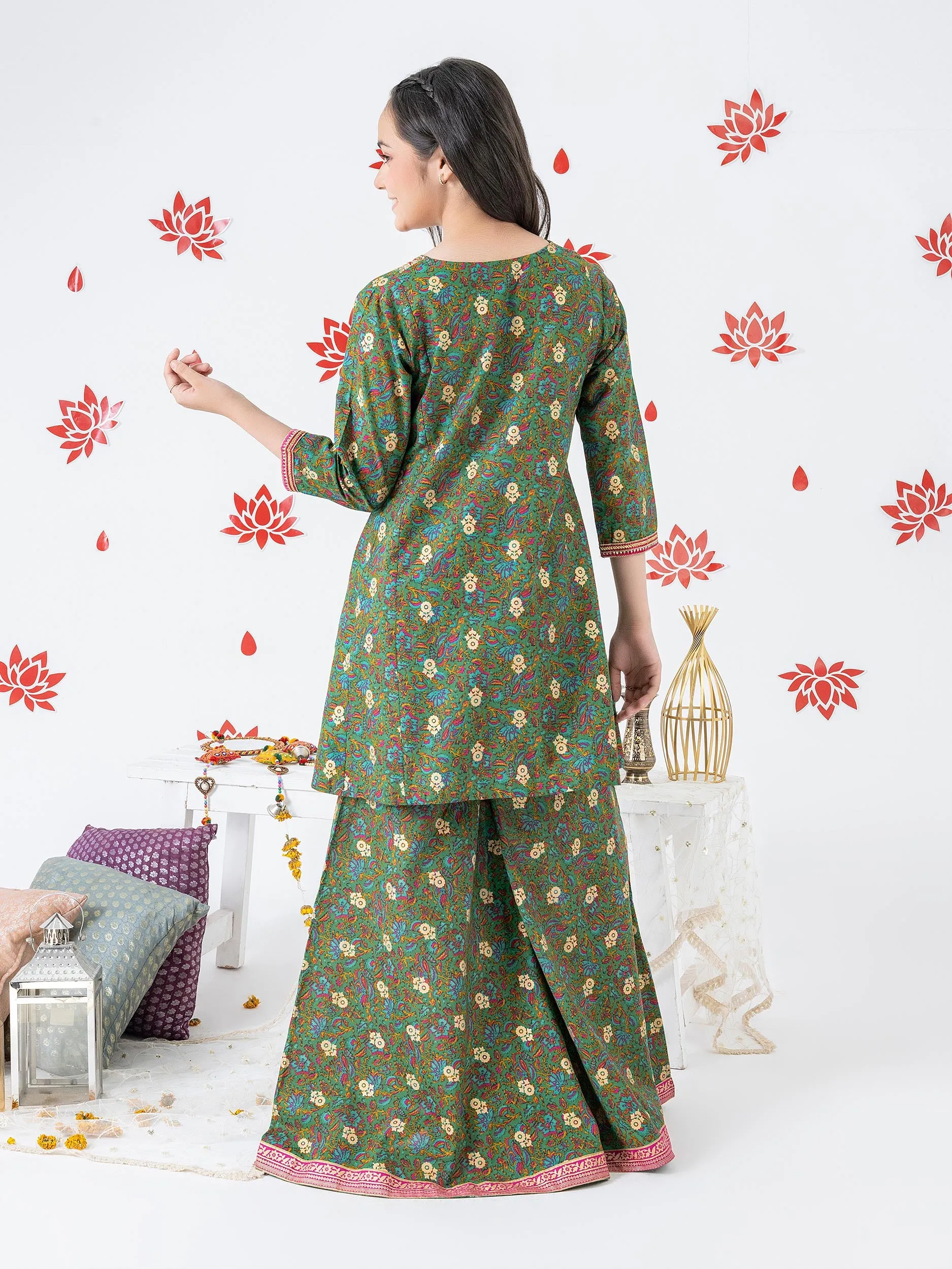 2 Piece Lawn Suit-Embroidered