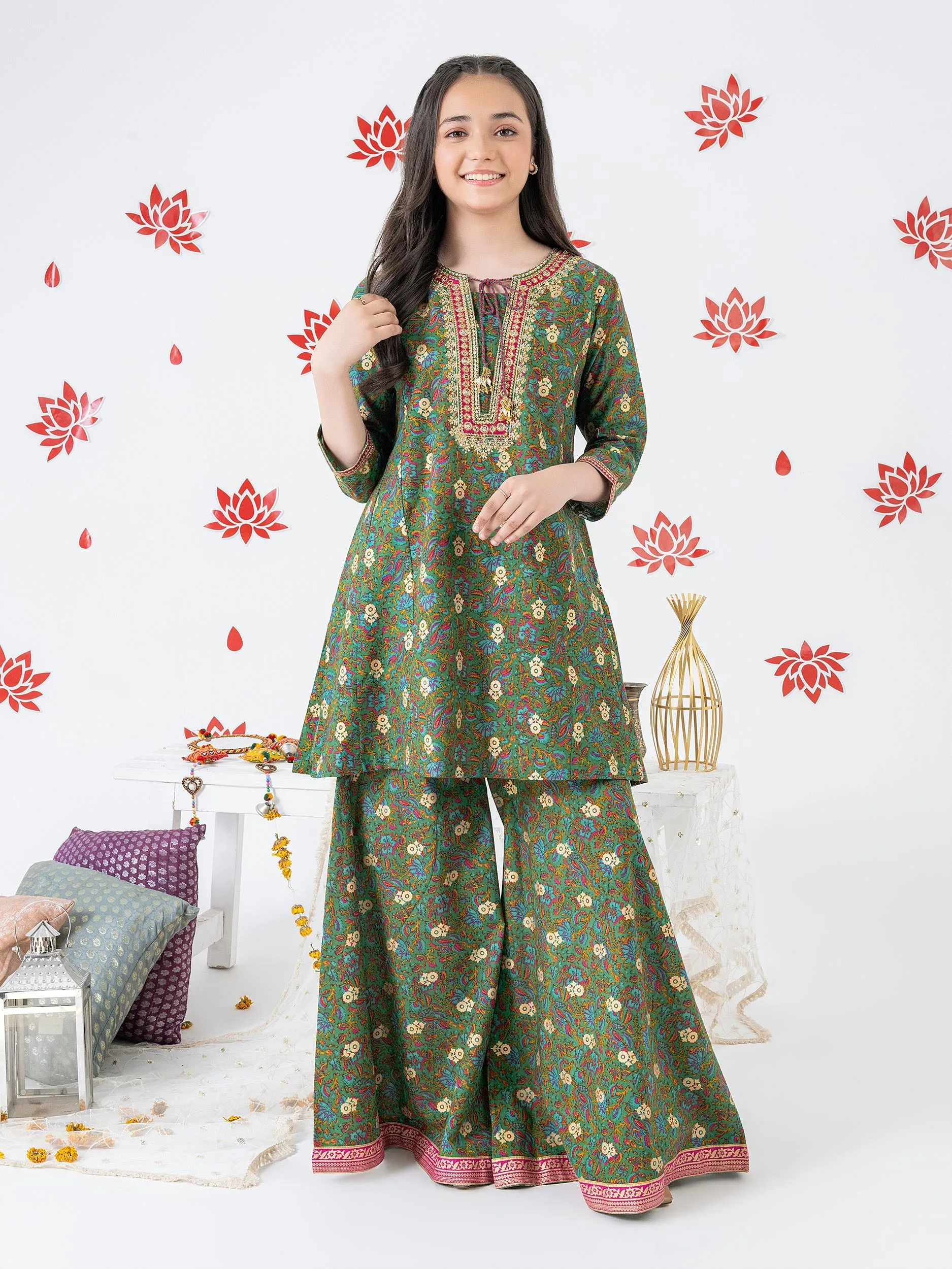 2 Piece Lawn Suit-Embroidered