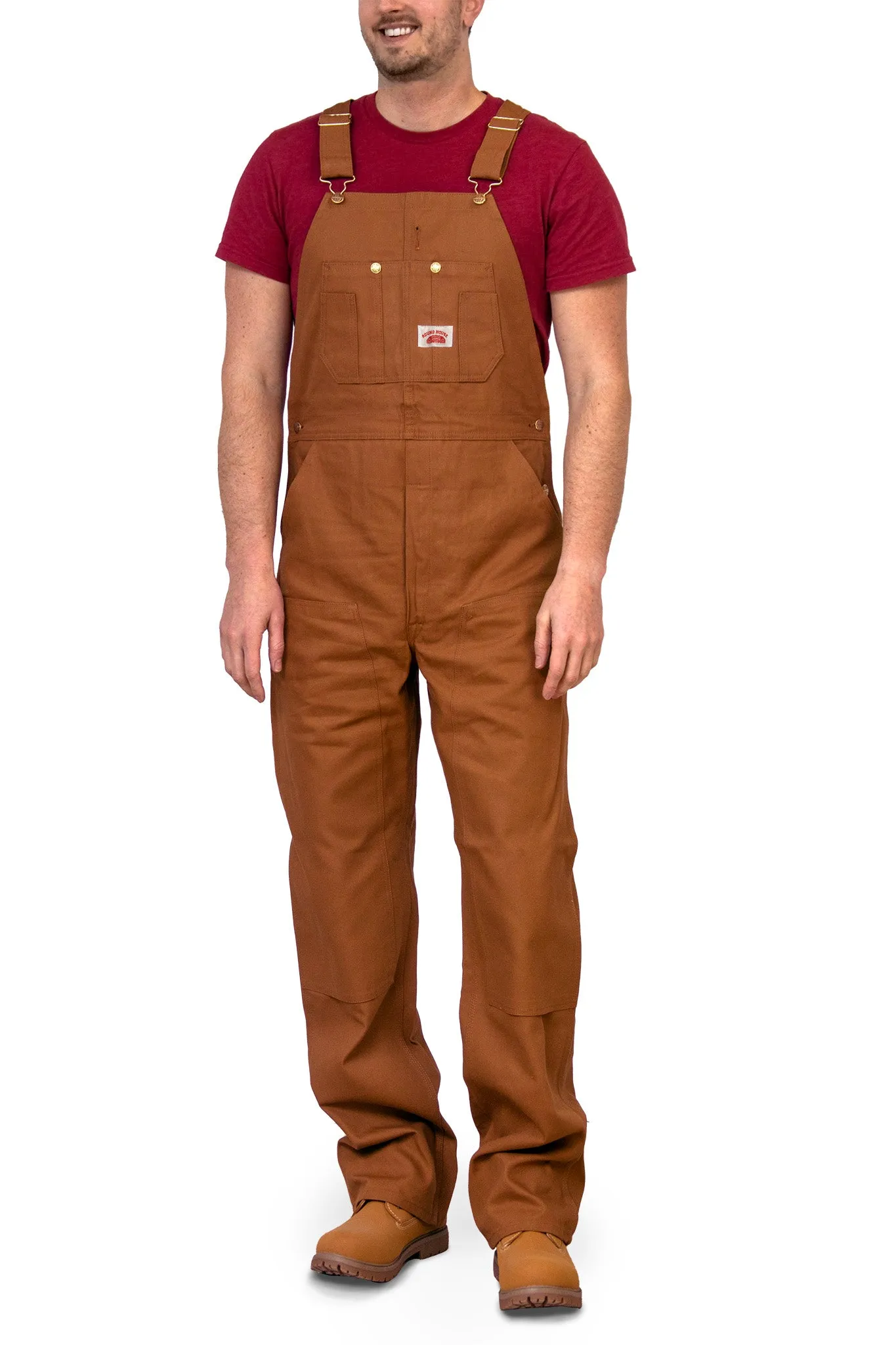 #83 Made in USA Heavy Duty Brown Duck Bib Overalls