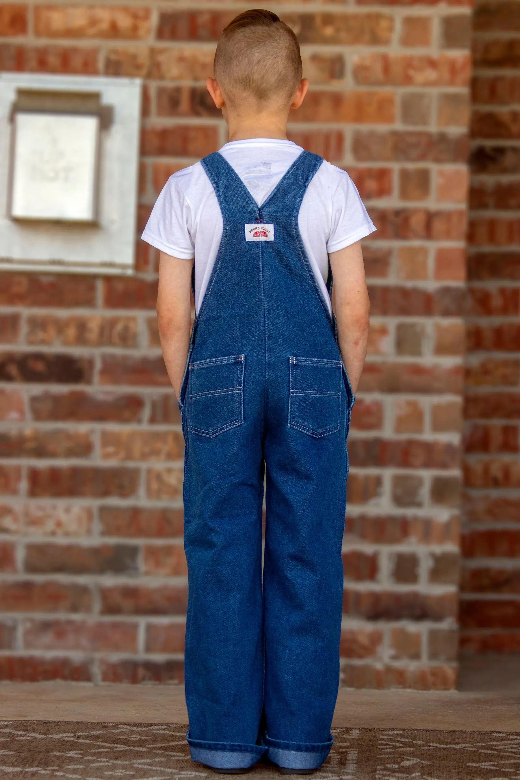 #9 Youth Stonewashed Blue Denim Bib Overalls - IRREGULARS