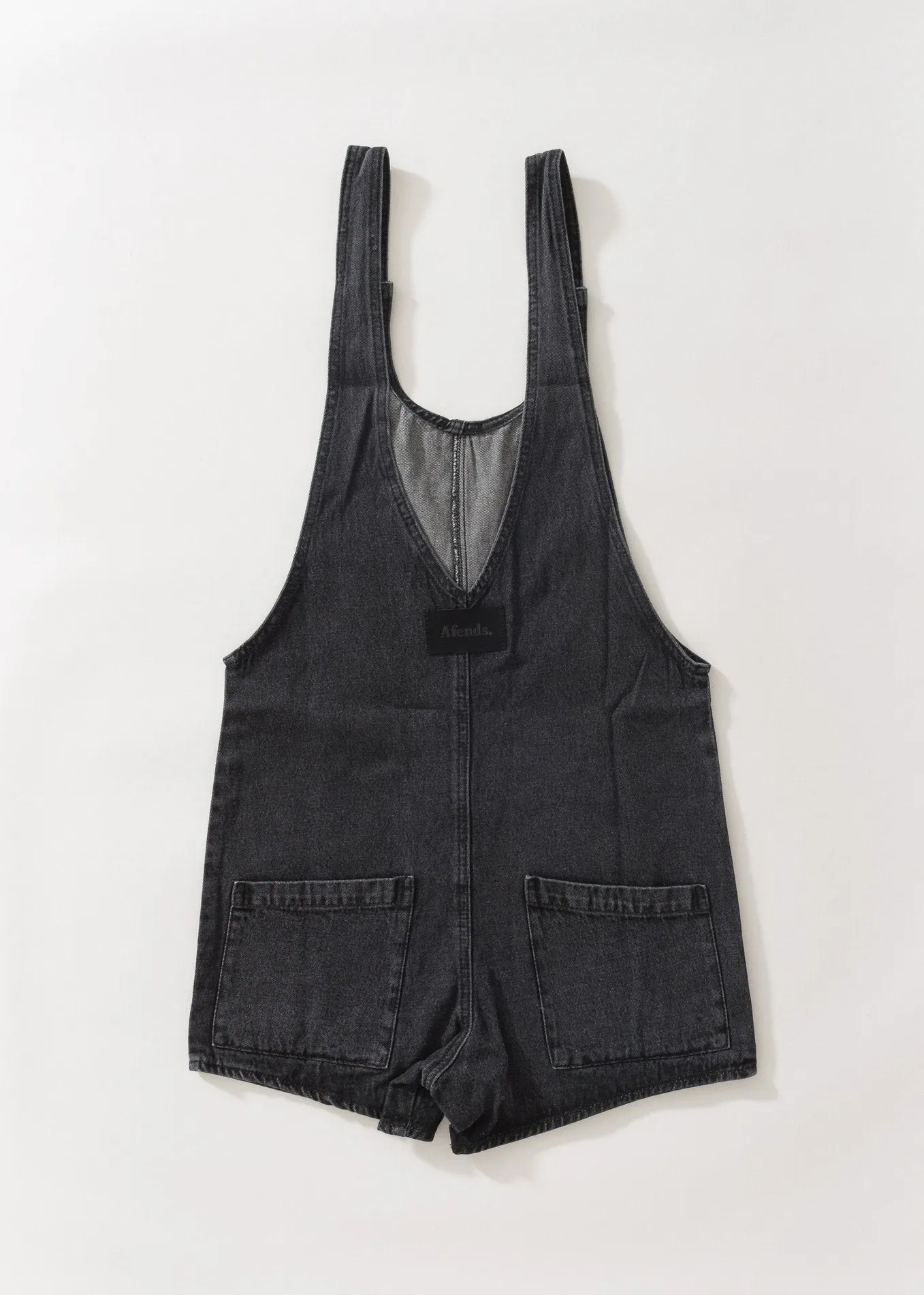 Afends Womens Avery - Denim Short Overalls