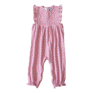 Alicen Girls Overalls in Rosebud Spray