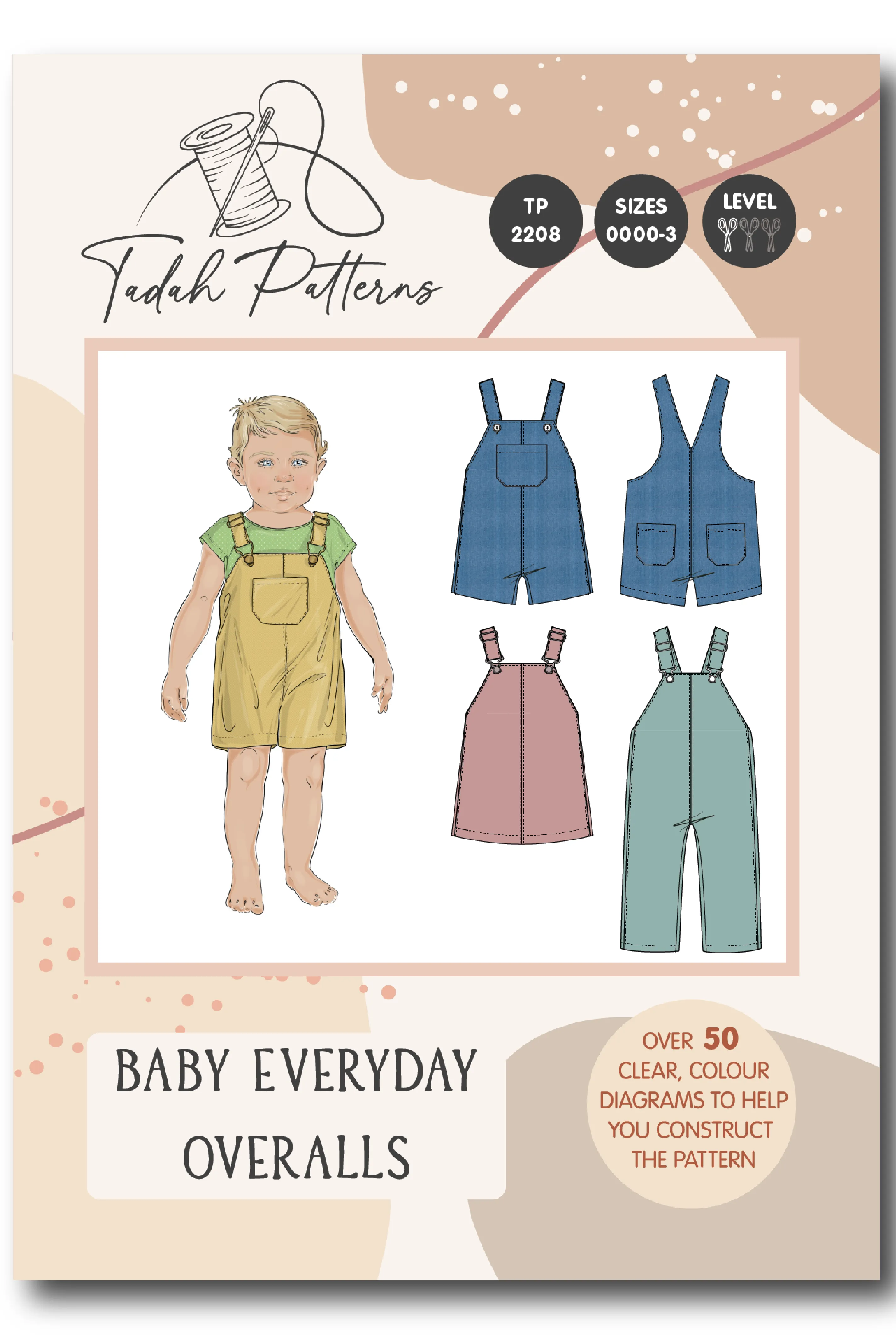 Baby Everyday Overalls Sewing Pattern