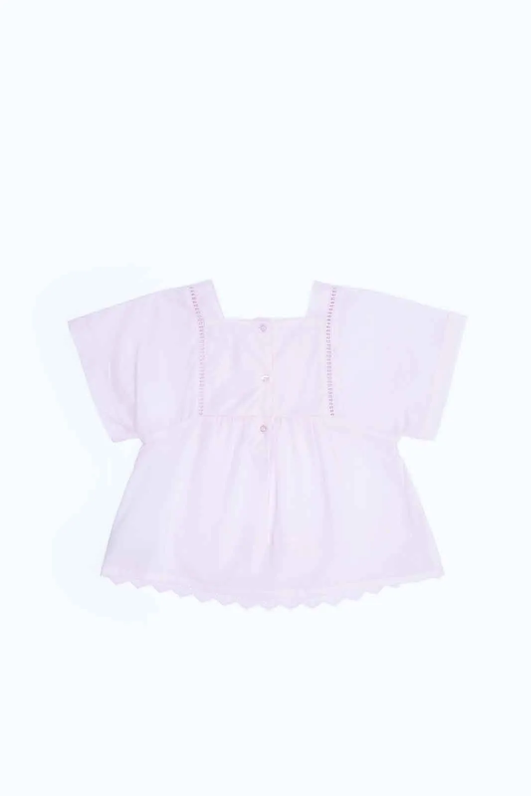 Baby Girls Pink Embroidered Blouse