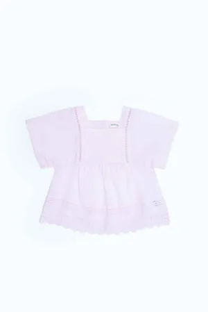 Baby Girls Pink Embroidered Blouse