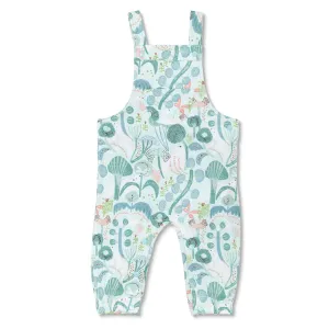 Bamboo Blend Overalls - Minty Bear Bloom