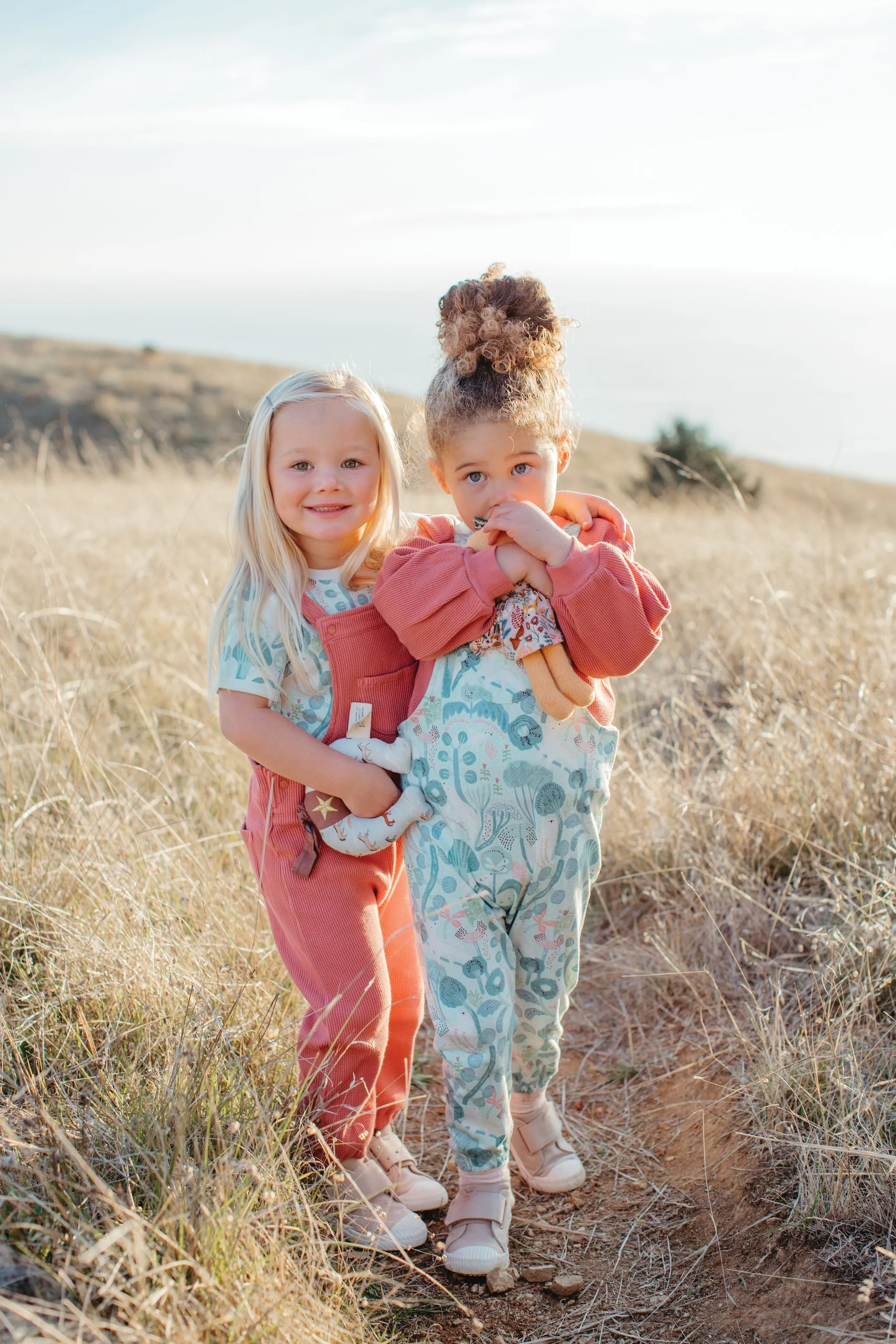 Bamboo Blend Overalls - Minty Bear Bloom