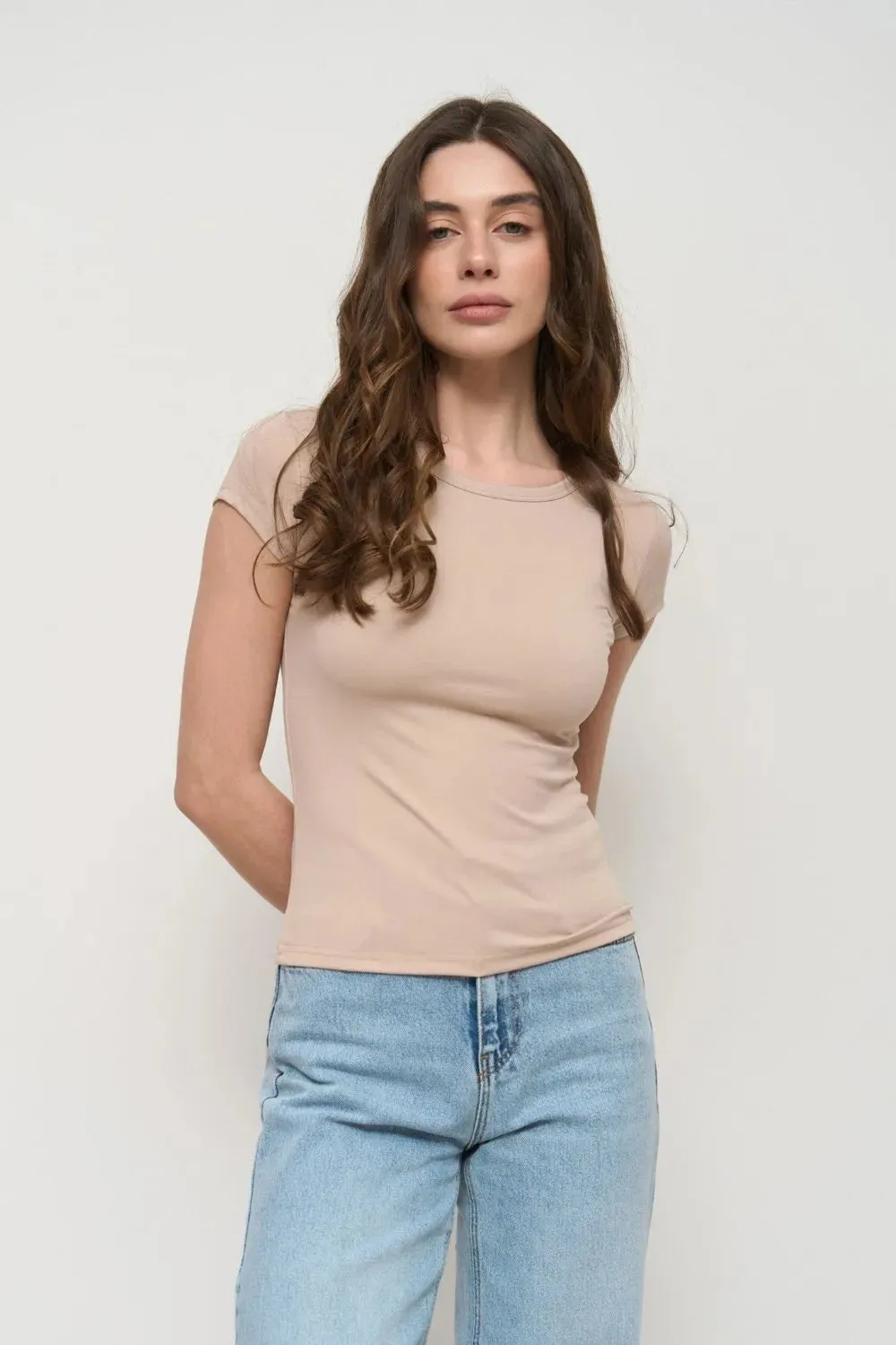 Beige Slim Fit T-Shirt