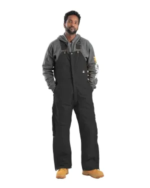 Berne Apparel Mens Heritage Insulated Duck Black 100% Cotton Bib Overall