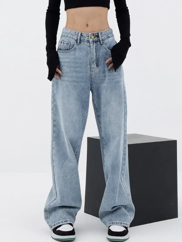 BerryBetty - Back Embroidered Baggy Boyfriend Jeans