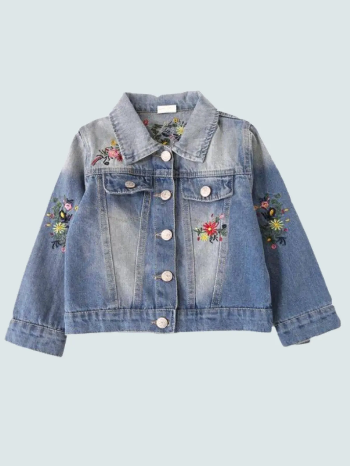 Boho Floral Denim Jacket