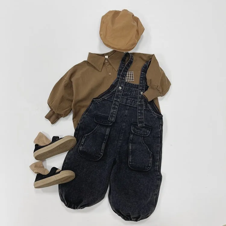 Boys and Girls Universal Workwear Denim Overalls