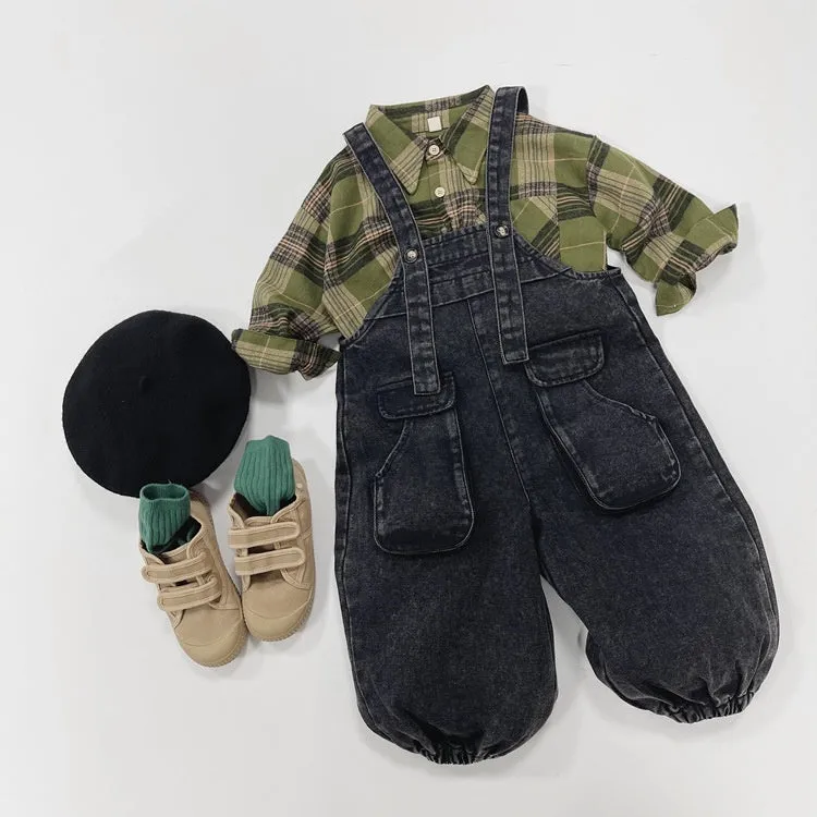 Boys and Girls Universal Workwear Denim Overalls