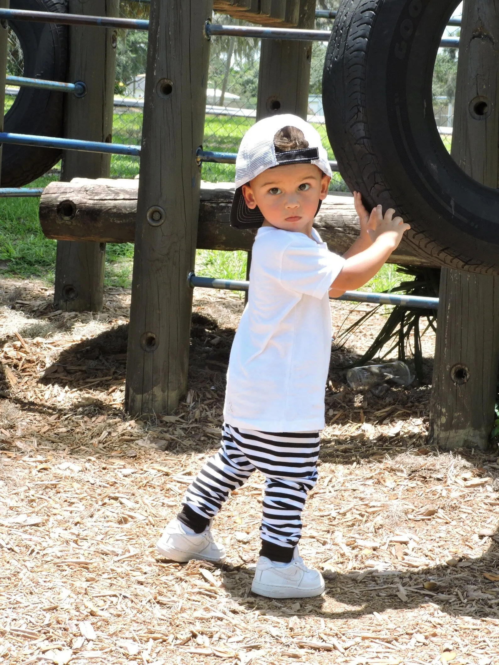 Boys Blue Camouflage Leggings