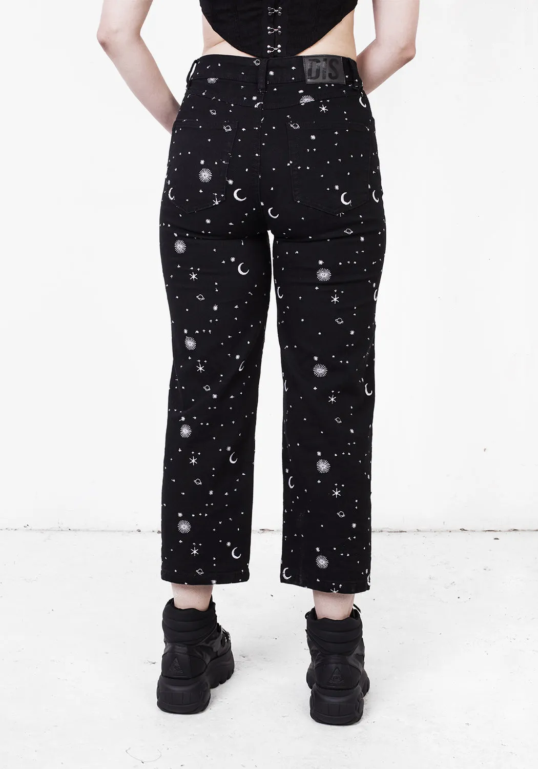 CELESTIAL EMBROIDERED JEANS