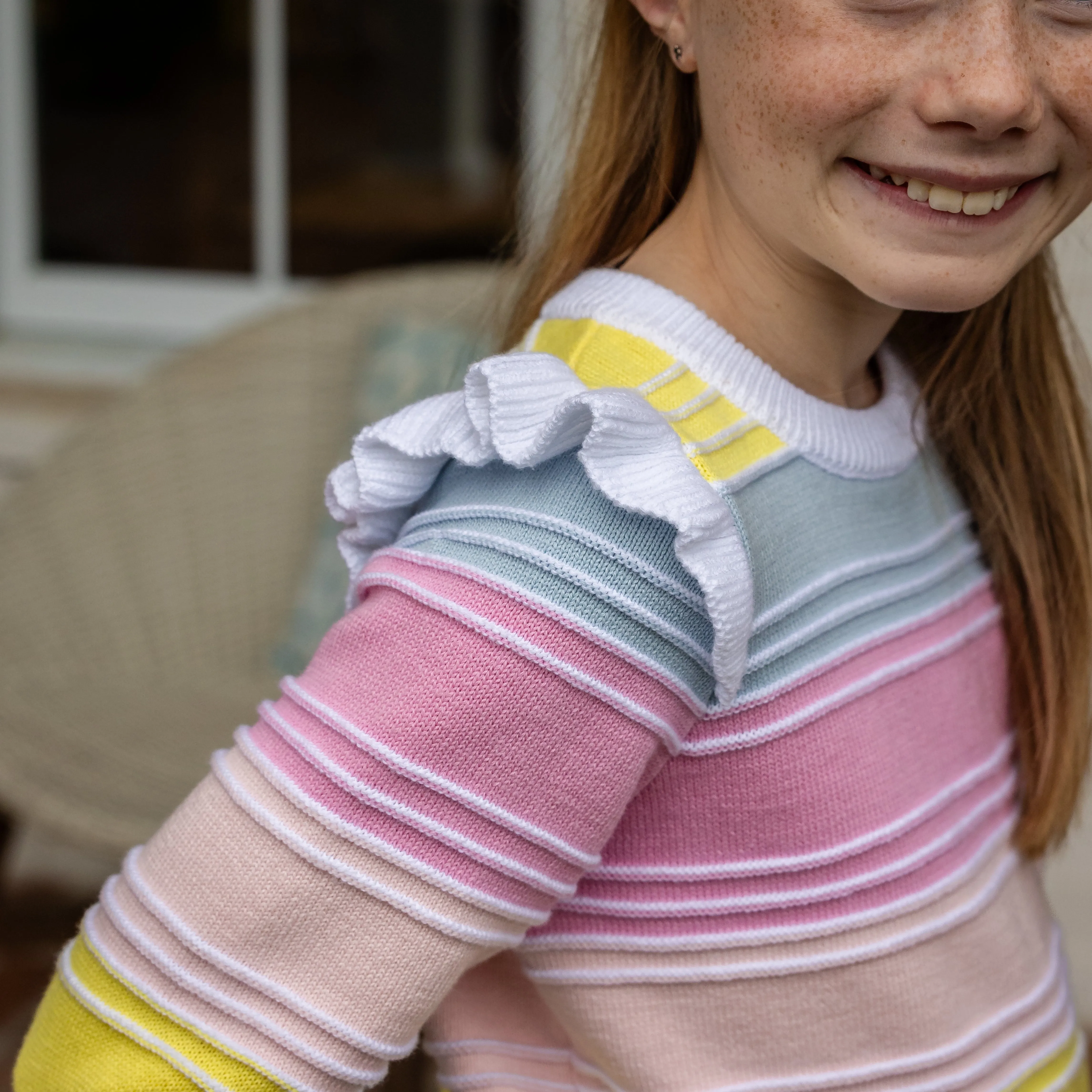 Clara Tunic Sweater - Pastel Stripes