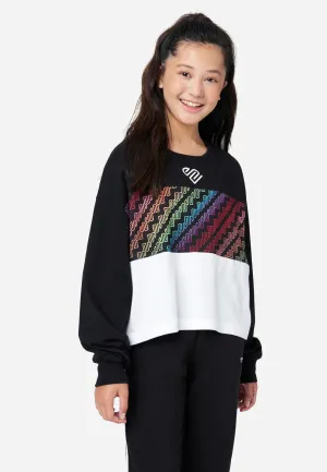 Color Block Crop Sweatshirt