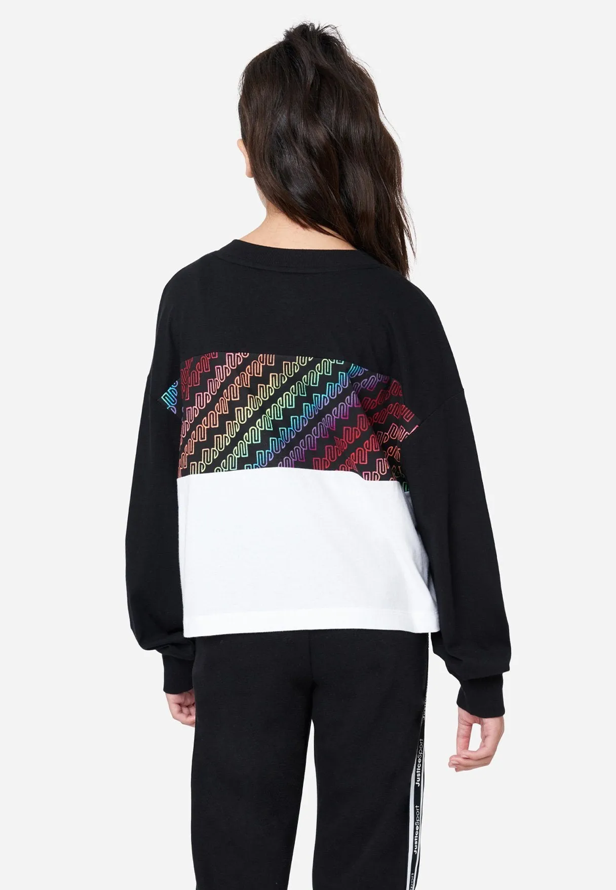 Color Block Crop Sweatshirt