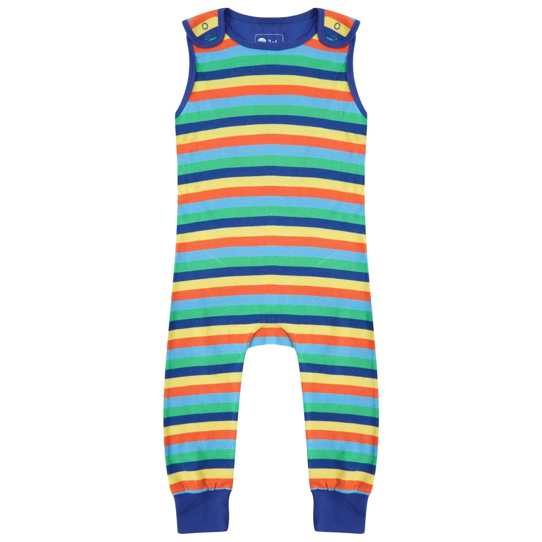 Dungarees- rainbow stripe: Size 3-6M