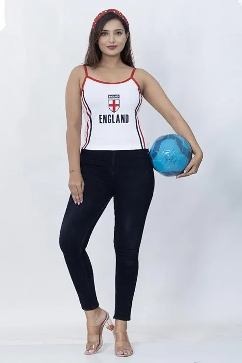 England Euro World Cup Girls Stretch Strappy Camisole