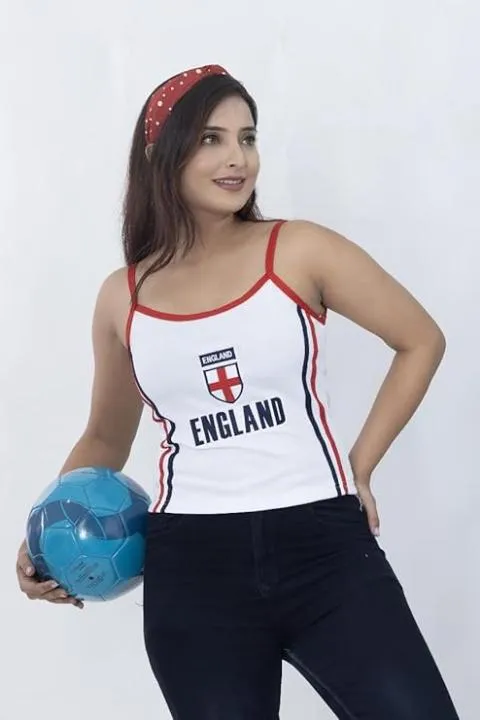 England Euro World Cup Girls Stretch Strappy Camisole