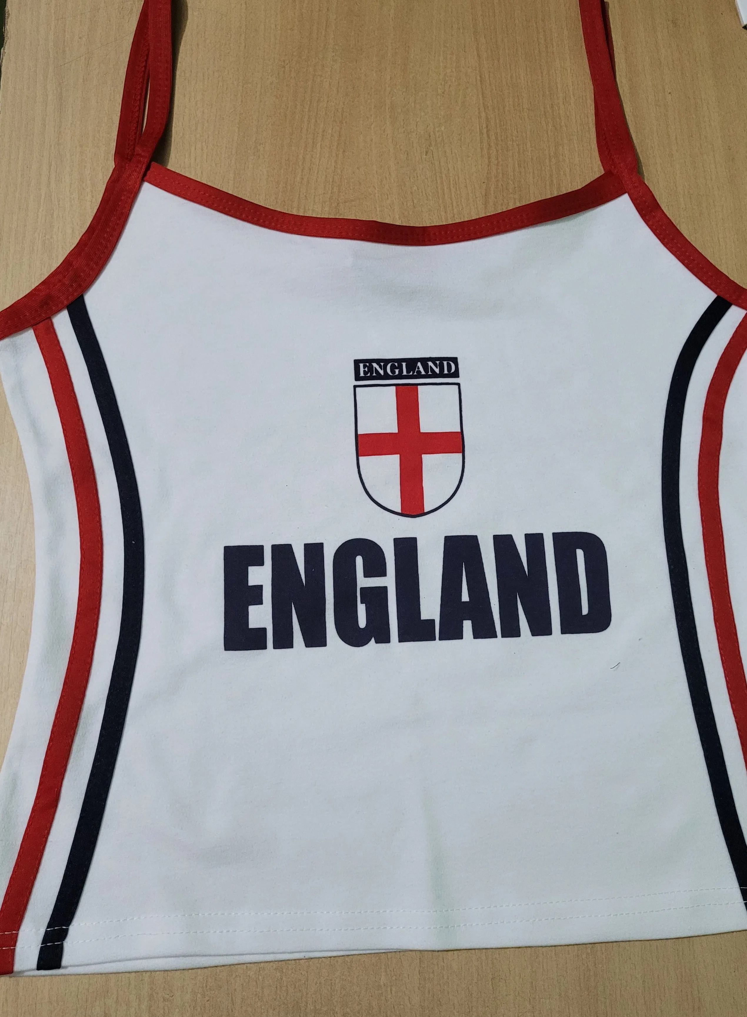 England Euro World Cup Girls Stretch Strappy Camisole