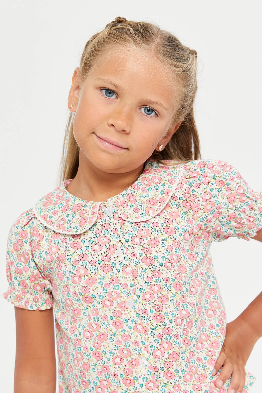 Girls Assorted Floral Printed Blouse