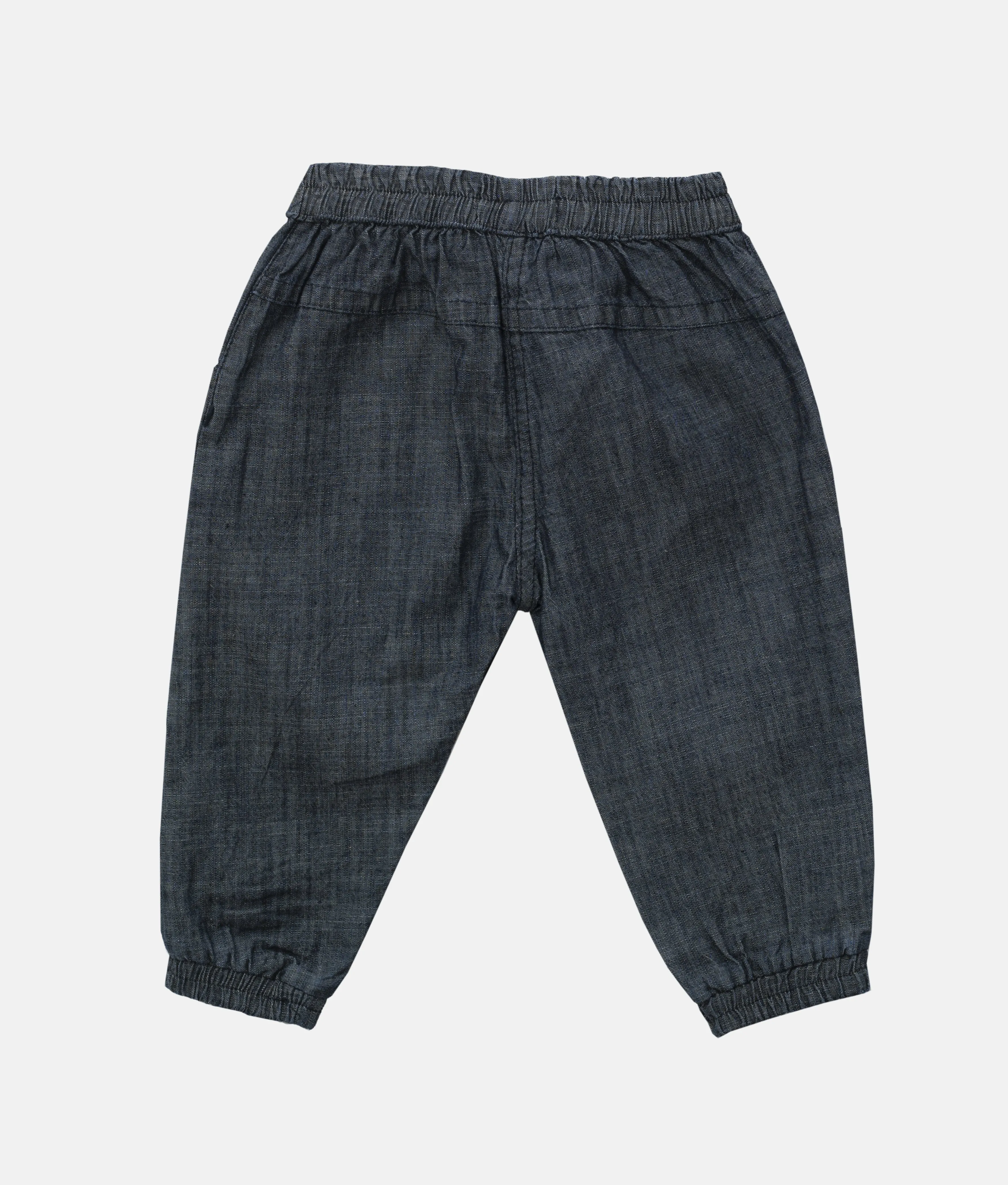 Girl's Dark Washed Denim Jogger Pant - 0-3 Months