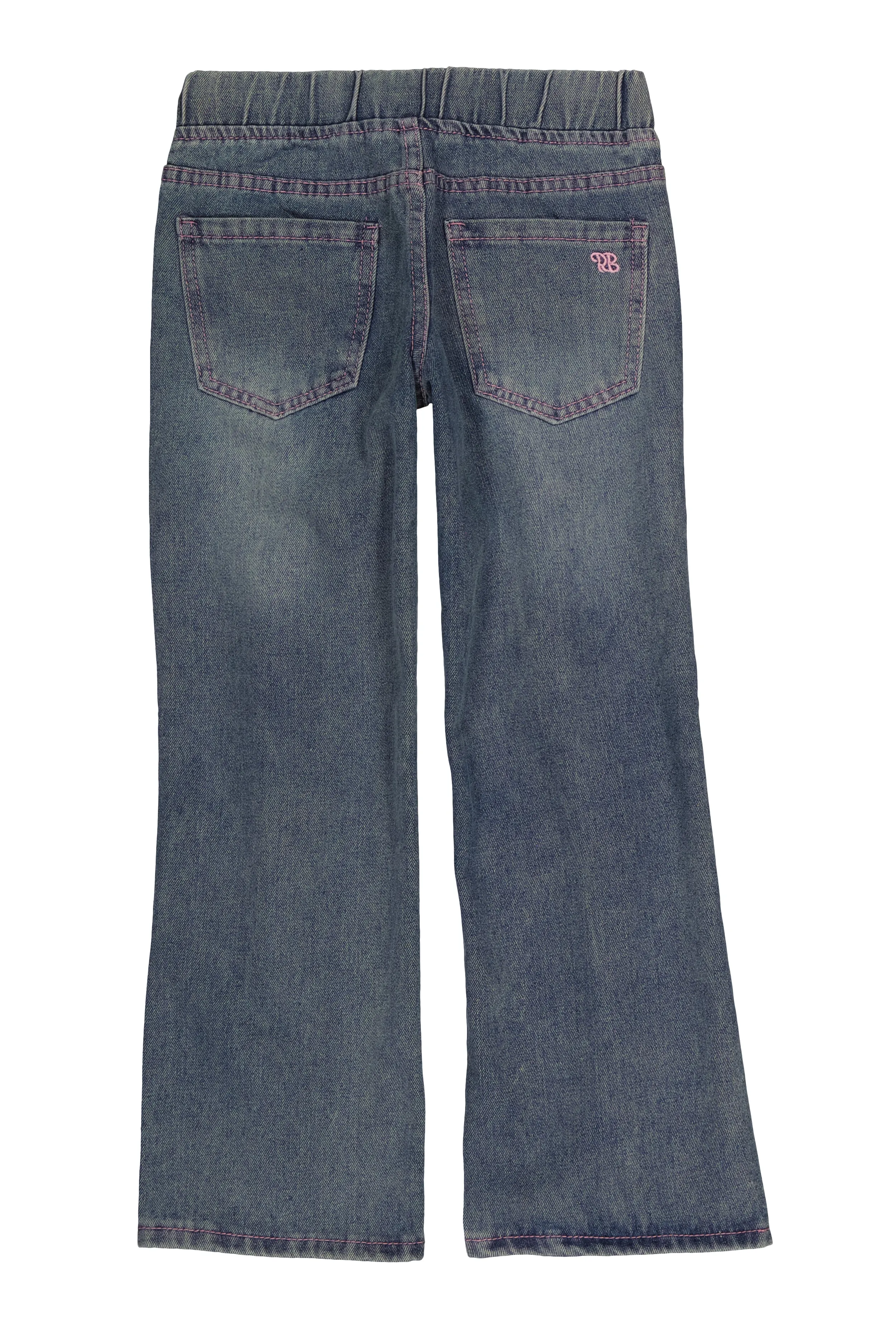 Girls Drawstring Distressed Jeans