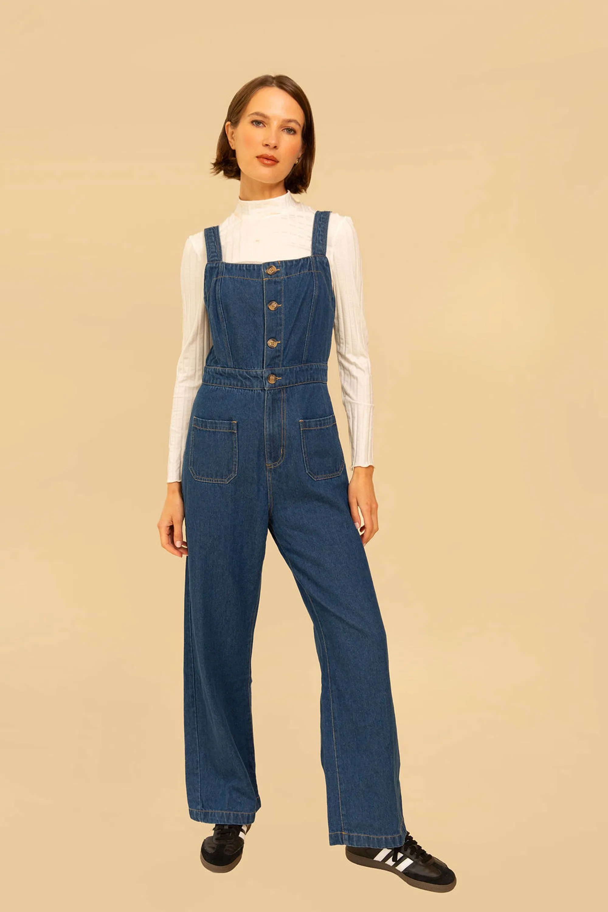 Grace Jumpsuit in Dark Denim