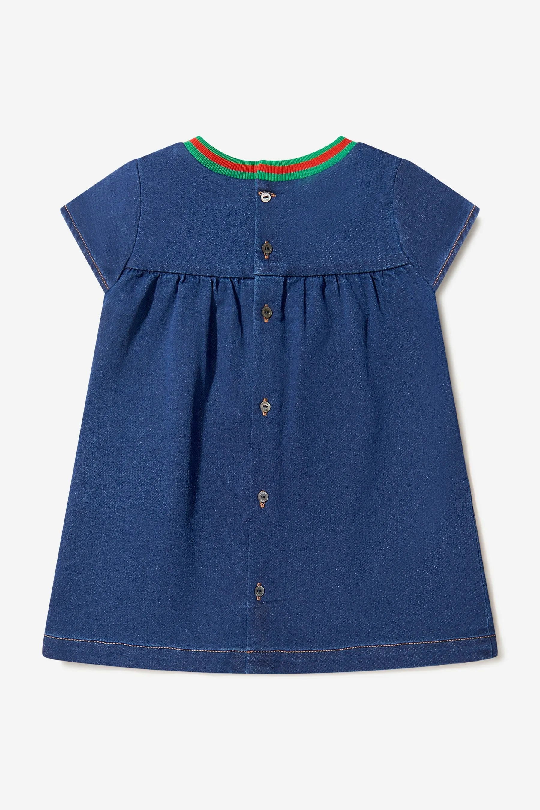 Gucci Baby Girls Cotton Jersey Denim Dress