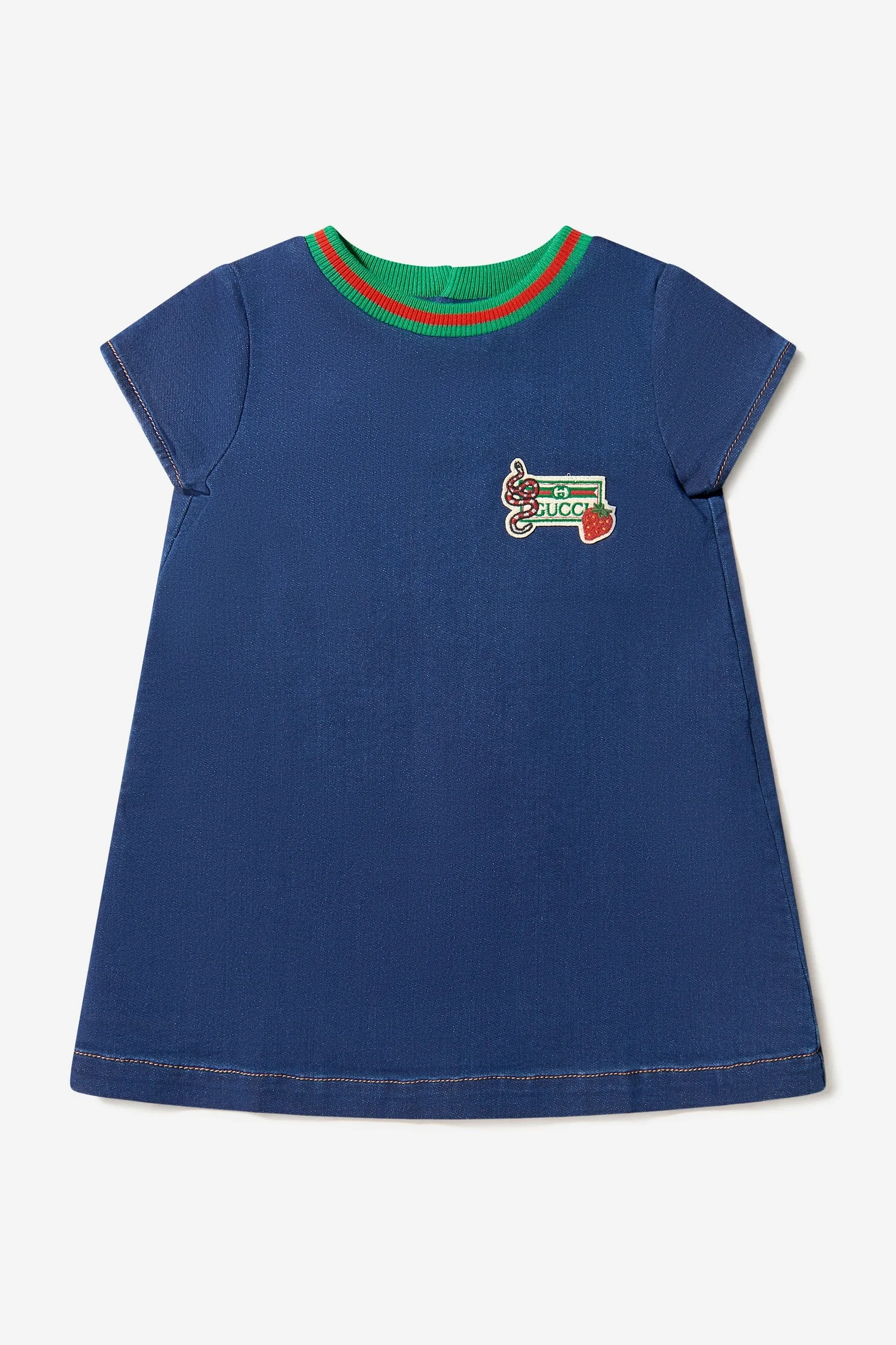 Gucci Baby Girls Cotton Jersey Denim Dress