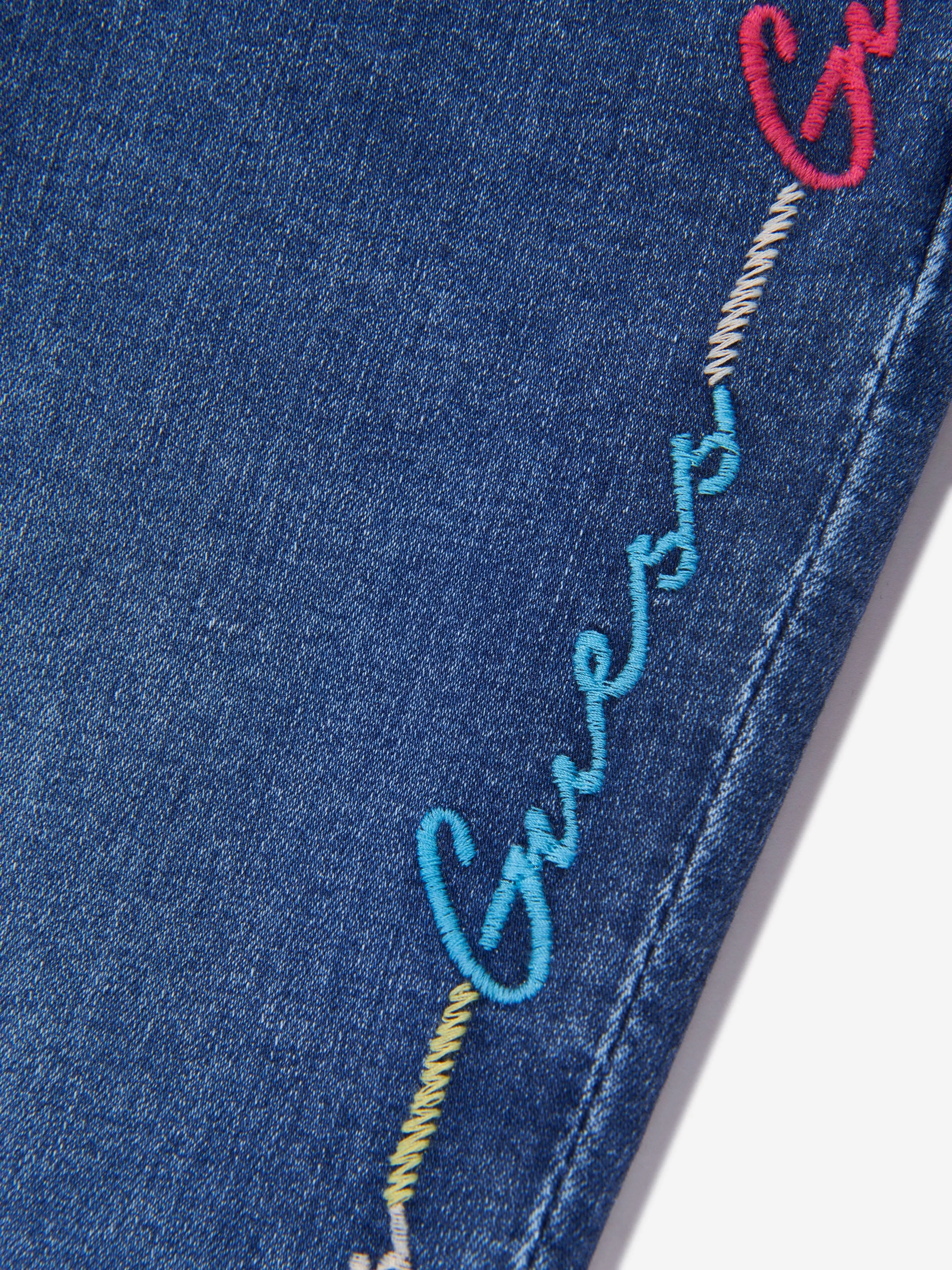 Guess Girls Embroidered Skinny Jeans