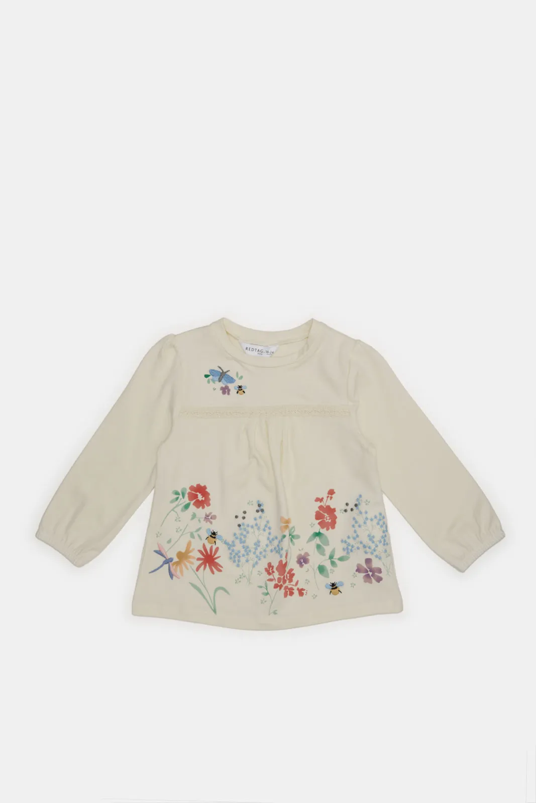 Infant Girls Ivory Embroidery Blouse