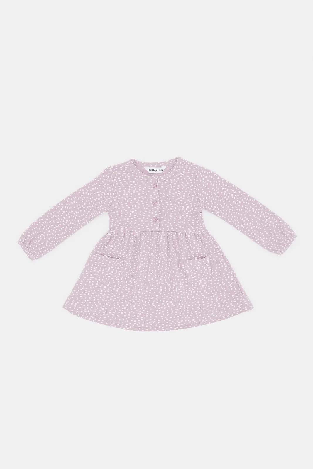 Infant Girls Lilac Printed Dress