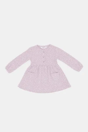 Infant Girls Lilac Printed Dress