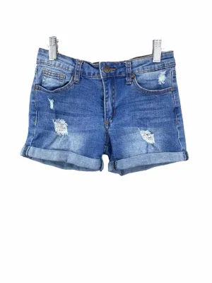 Joe's Jeans Girls' Distressed Denim Cuffed Shorts Indigo Size 14