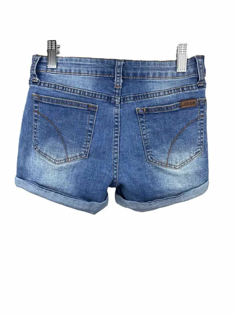 Joe's Jeans Girls' Distressed Denim Cuffed Shorts Indigo Size 14