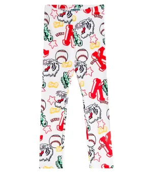 Kenzo Printed Cotton Blend Leggings, Multicolor