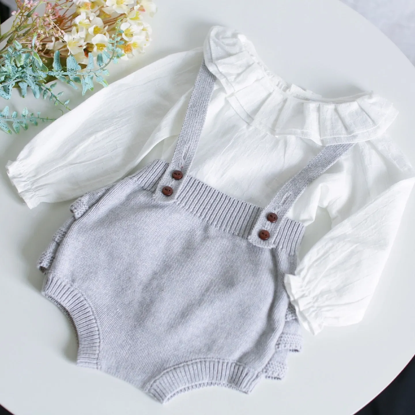 Knitted Bodysuit Overalls