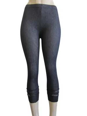 Leggings - Capri Denim Look   (FAB-11338)