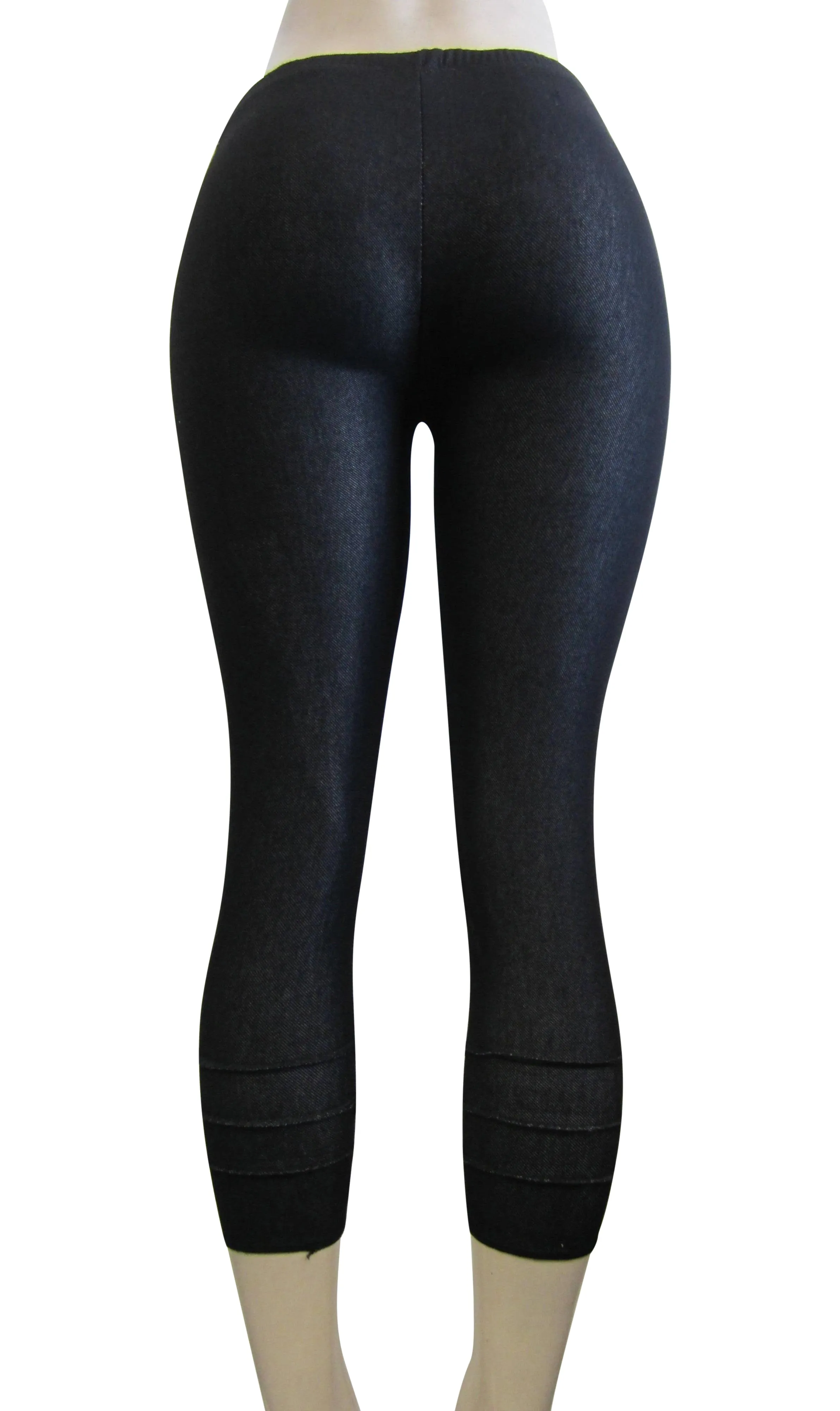 Leggings - Capri Denim Look   (FAB-11338)