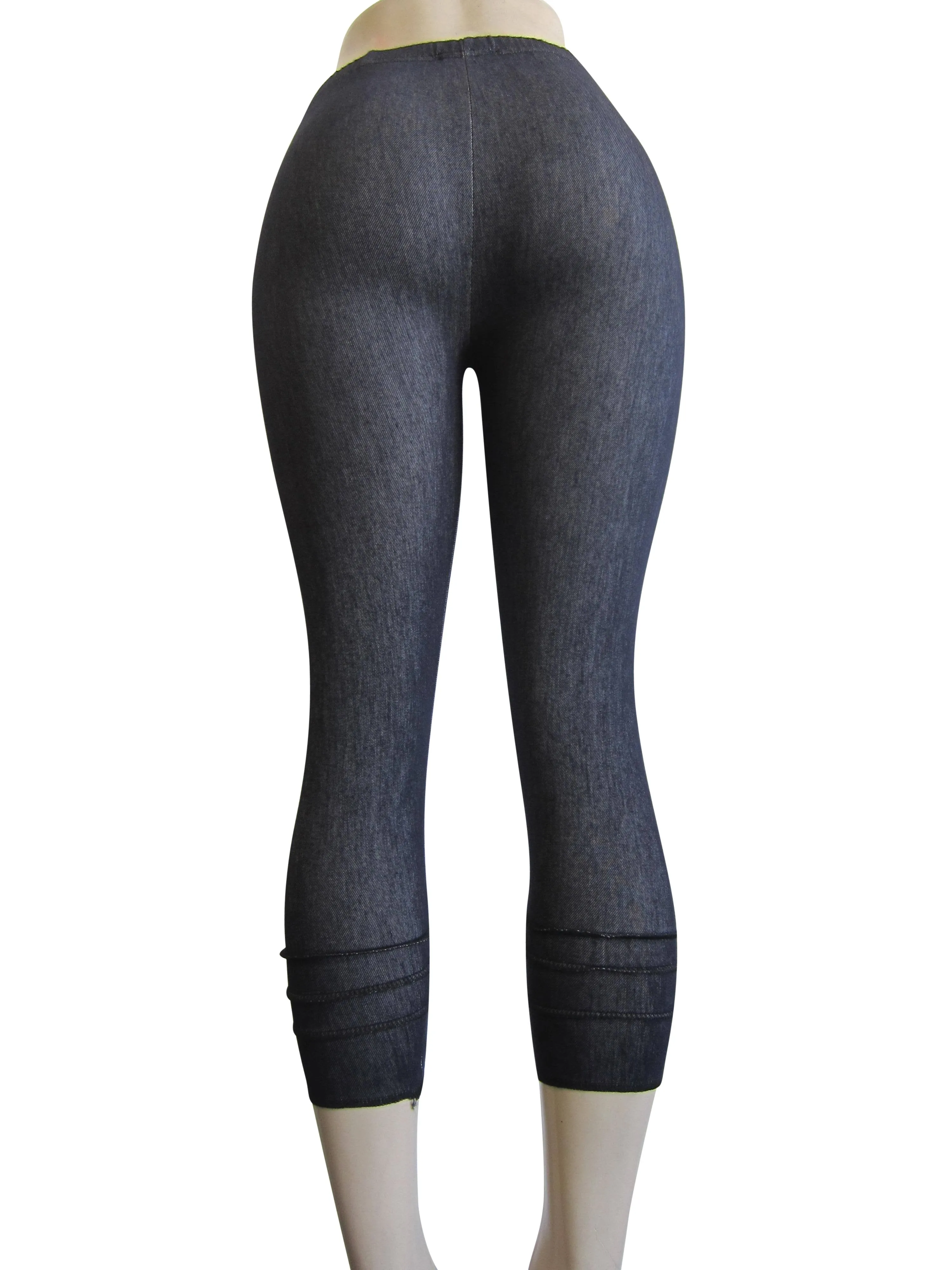 Leggings - Capri Denim Look   (FAB-11338)