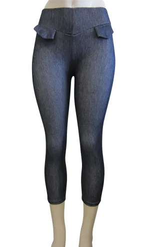 Leggings - Capri Denim Look  (FAB-11516L)