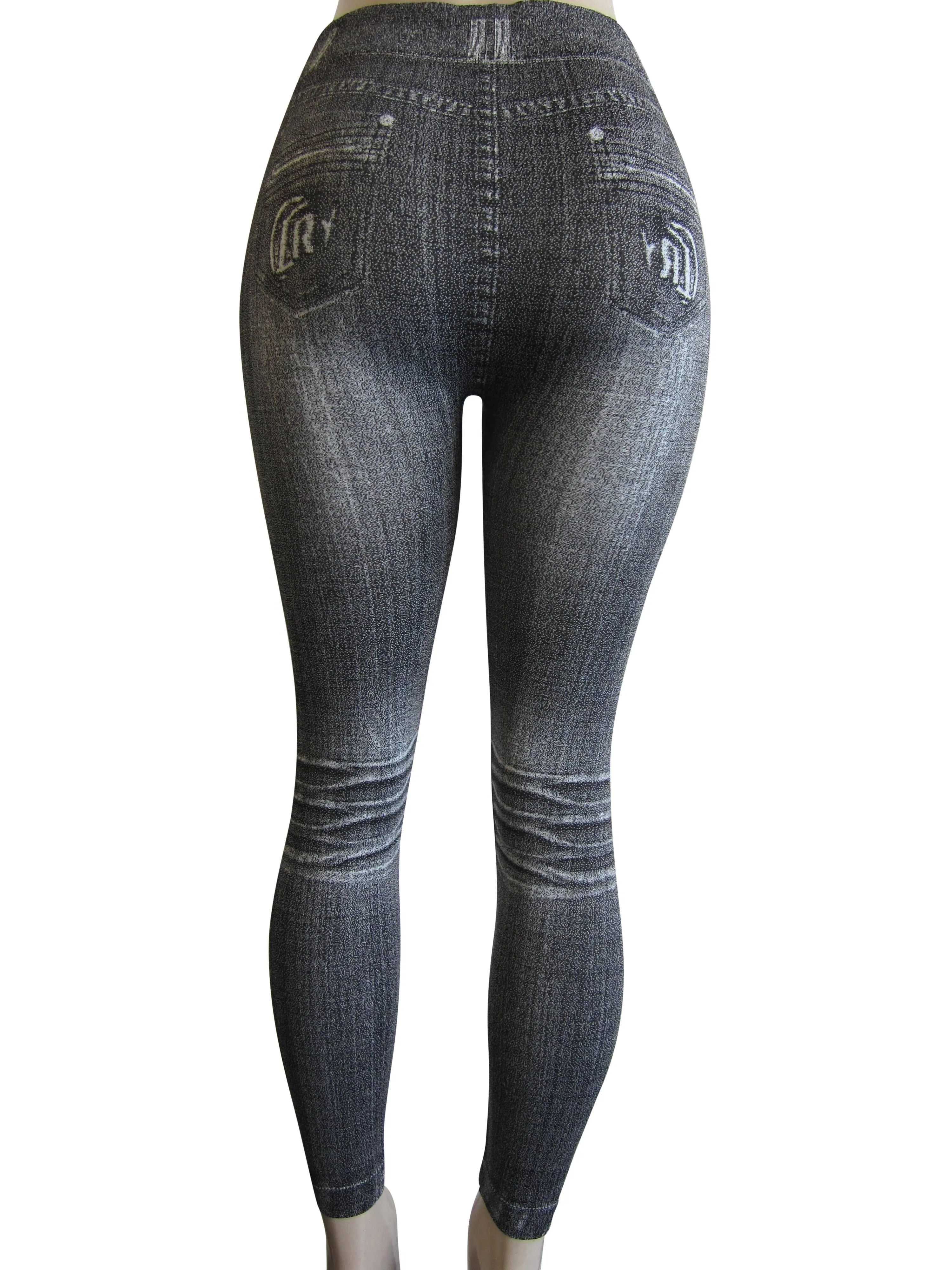 Leggings -  Printed Denim Look (FAB-901)