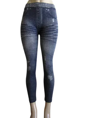 Leggings - Printed Denim Look  (FAB-9503)