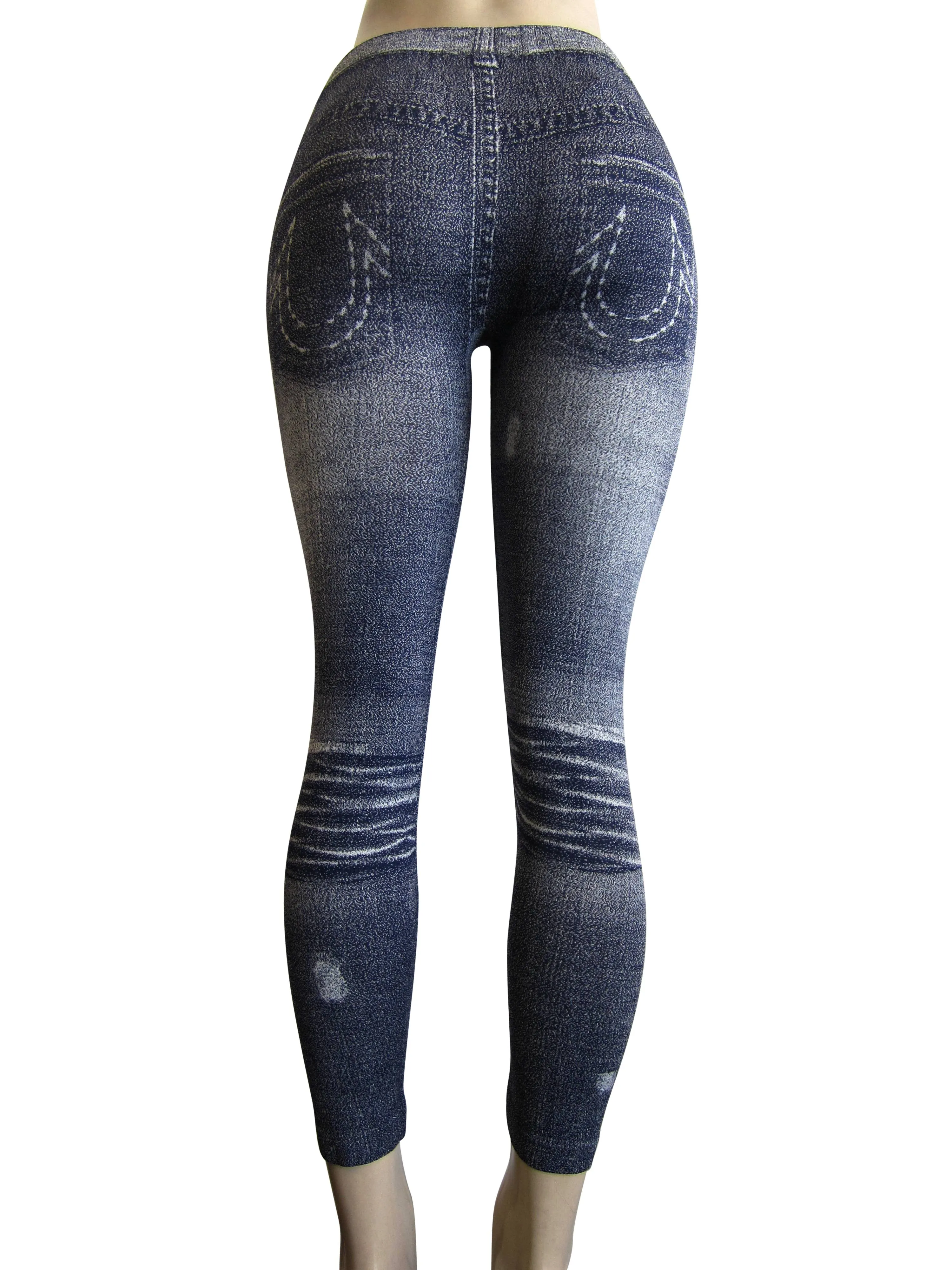 Leggings - Printed Denim Look  (FAB-9503)