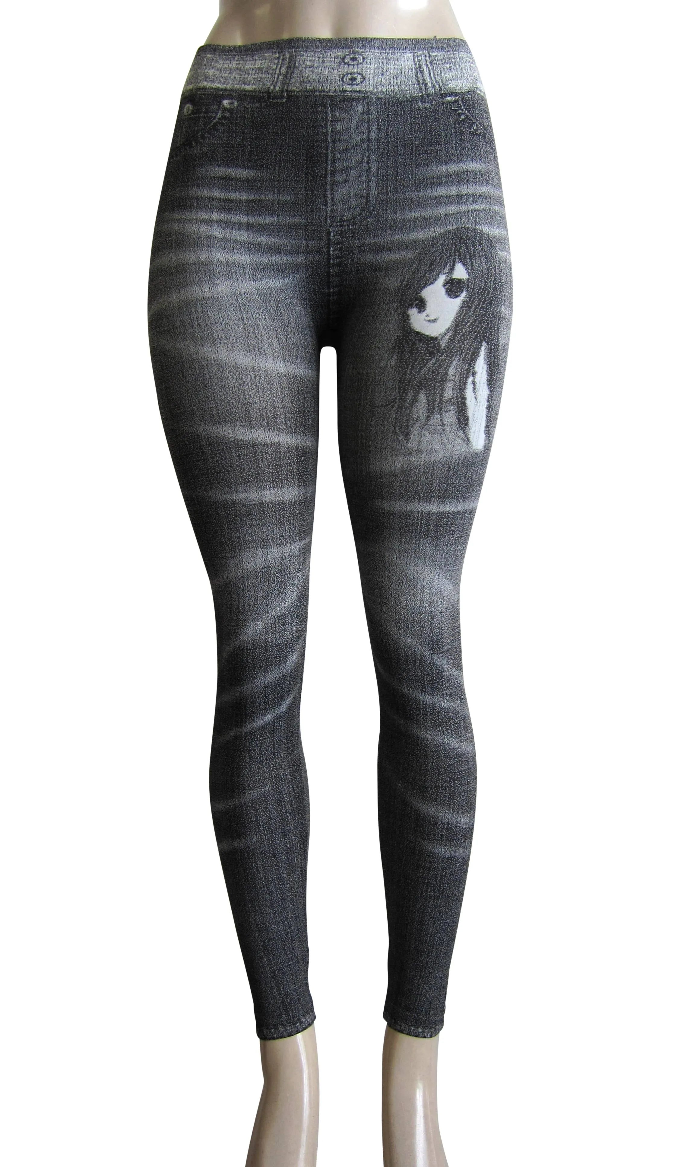 Leggings -Printed Denim Look  (FAB-9513)