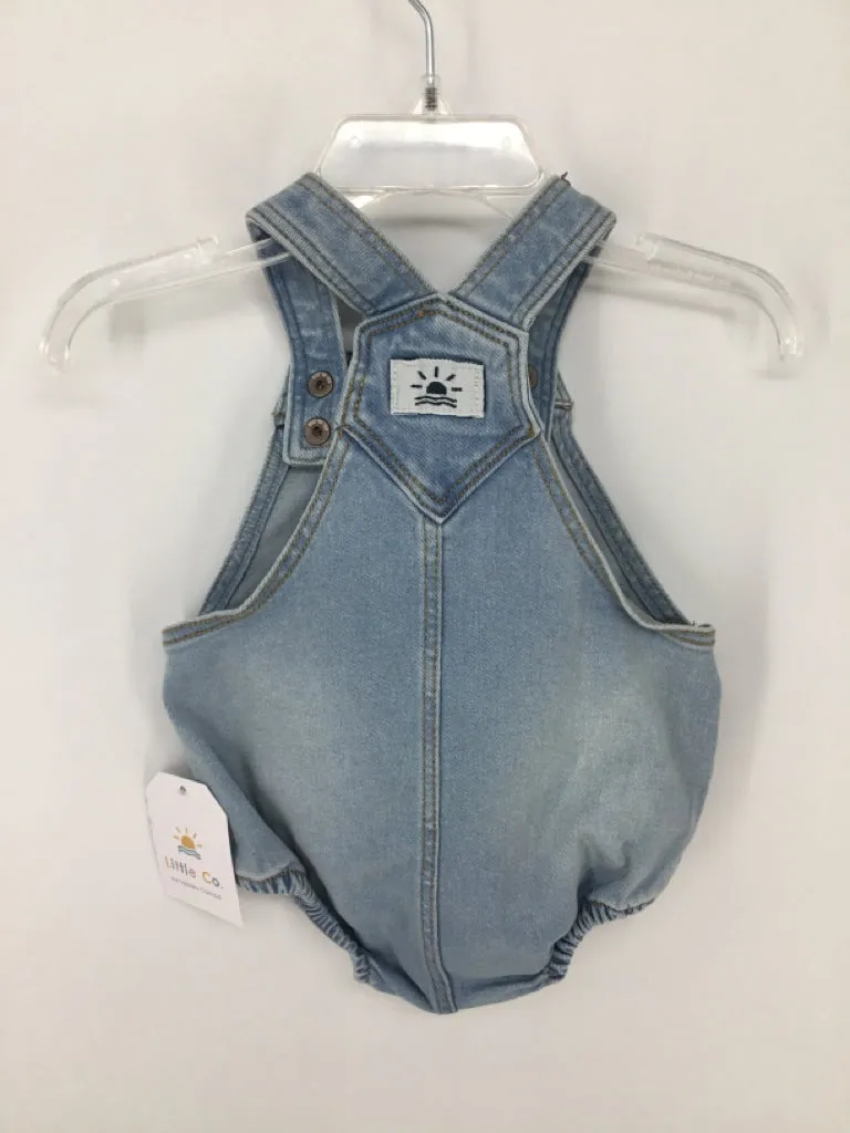 Little Co Child Size 3 Months Blue Overalls - girls