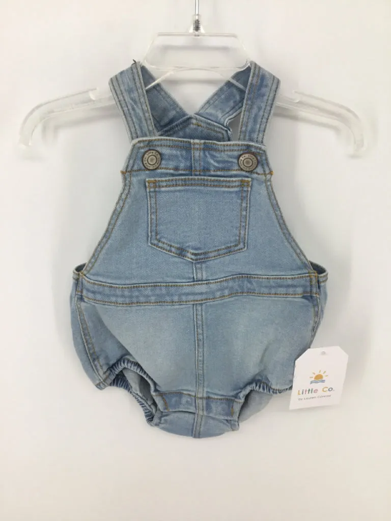 Little Co Child Size 3 Months Blue Overalls - girls